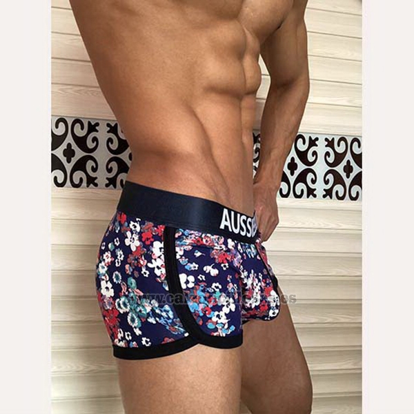 Boxer Aussiebum Hombre Colorful Negro Azul